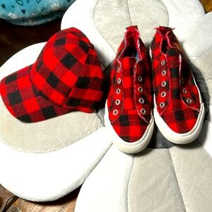 Blowfish shoes and matching hat